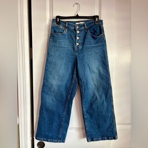 Levi's Mile High Cropped Wide Leg Jeans